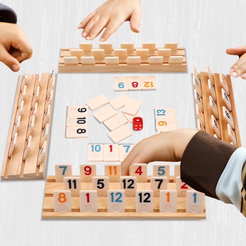Doreimi Upgraded Rummy Cube Game Set 4 Players with 4