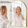 JENBELY 16"x24" Arched Mirror, Gold Arch Bathroom Mirror, Gold Vanity