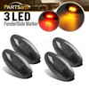 Partsam Dually LED Fender Bed Side Marker Lights Set Smoke