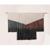 Macrame Wall Hanging Large Black Tie-Dye Geometric Décor Bohemian Yarn