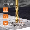 19PCS M35 Cobalt Twist Drill Set,Titanium Coated Metal Drill Bits