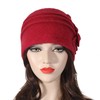 ZLYC Women Wool Cloche Bucket Hat 1920s Vintage Dress Winter