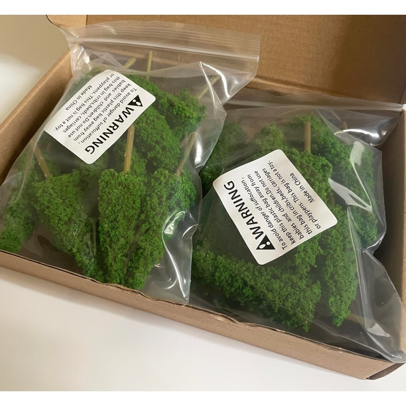 Miniature Model Trees 3.3 Inch Green Pine Trees 15Pcs for