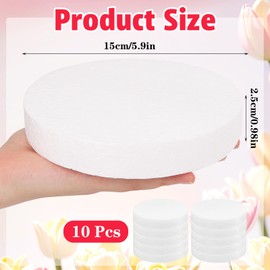 LOKIPA 10 Pack Foam Circles for Crafts, 6 Inch Craft Foam Discs