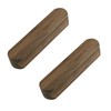 MOROBOR Self-Adhesive Furniture Pulls, 2pcs Walnut Wood No-Drill Cabinet Knobs
