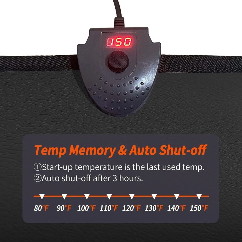 Heated Floor Mat Under Desk for Foot Warmer Wider 110V