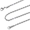 HSWYFCJY 2.5 MM Twist Rope Chain, Stainless Steel Silver Rope