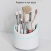 Makeup Brush Holder 360 Degree Rotatable Large Capacity Dustproof Cosmetics