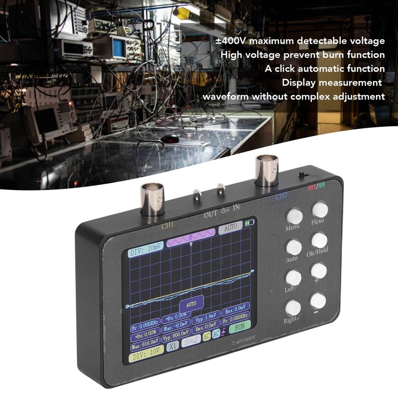 Fyearfly 2 Channel Oscilloscope, Digital Oscilloscope Multimeter, Portable 2 Channel
