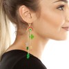 Betsey Johnson Womens Rainbow Chandelier Earrings