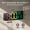 EASYERA 16.5" Large Digital Wall Clock with BT Sync, RGB
