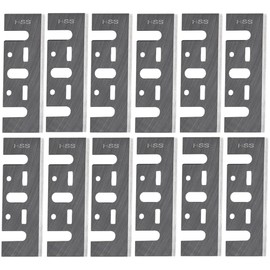 12 pcs Planer Blades 3-1/4 Inch for DeWalt D26676, DW6655, DW680, Planer Knife 82mm, Compatible with Makita N1900B, KP0810, LXPK01, for Bosch 1594 and Most 3-1/4" Hand Planer, HSS