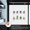 2-Tier Acrylic Hanging Plant Shelves - Height Adjustable Clear Acrylic