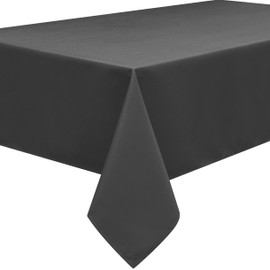 Home Direct Extra Large Rectangular Fabric Tablecloth 140x240cm 55"x94" Grey Dark