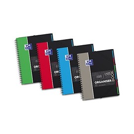Oxford Student College Notepad "ORGANISERBOOK", A4+, Squared Pack of 1