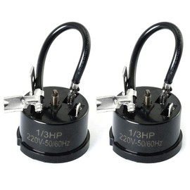 ToToT 2pcs 1/3HP-250W Refrigerator Thermal Overload Protector Compressor Replacement Part for Mini Refrigerator, Wine Center and Beverage Cooler