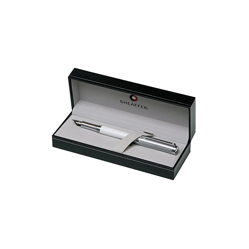 Sheaffer 9240-2 Ballpoint Intensity Corpus Spiral-Engraving-Chrome-Cap with Chrome Trim, Shiny