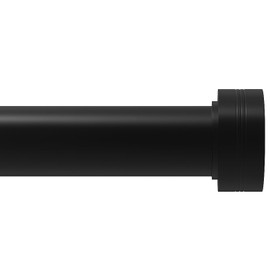 Black Curtain Rods for Windows 18-144 Inch,Adjustable Length 1 Inch Diameter Heavy Duty Curtain Rod for Bedroom/Kitchen/Dorm/Apartment/Door