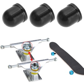 YINETTECH 10-Piece Skateboard Truck Pivot Cup Repair Kit Skateboard Truck Reconstruction Kit Truck Liner Suitable for 3.25 Inch Skateboard Holder Long Plates Truck Black