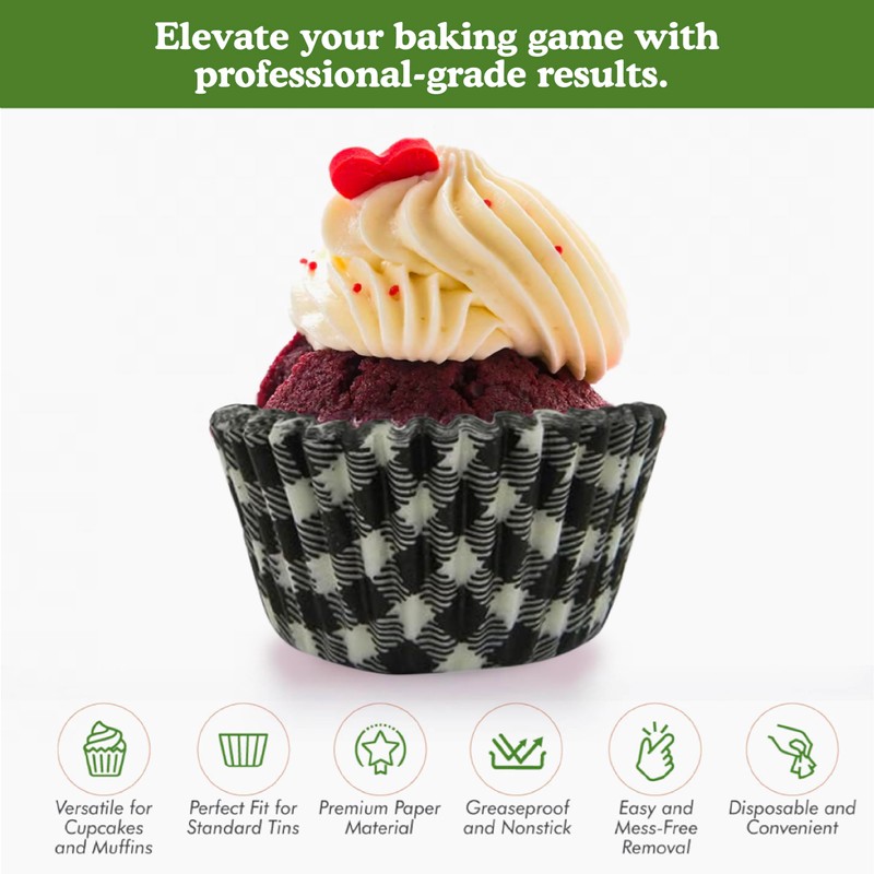 Regency Wraps Greaseproof Professional Grade Baking Cups, Pack of 40,