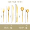 Astercook Silverware Set 48-Piece Gold Flatware Set with Steak Knives