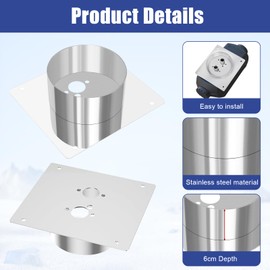 Infreecs Diesel Heater Turret Plate 60mm High, Stainless Steel Diesel Heater Mounting Plate Bracket, Diesel Heater Accessories, Turret Planar Parking Heater for Parking Auxiliary Heating
