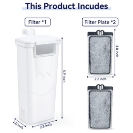 BINANO Multi-Stage Turtle and Fish Tank Filter - Fits 5 & 10 Gallon Aquariums with Quiet Waterfall Flow and Ultra-Low Water Level Design