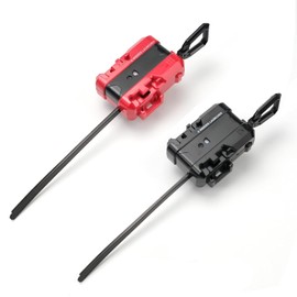 AIBREAY 2 Pack X Winder Launcher, X Gyro Launcher Set for Players Battles, Only Work with X Series Right-Spinning Tops (Red + Black)
