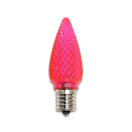 (Pack of 5) Bulbrite 770196, LED/C9P, 0.6W LED PINK E17 120V, Intermediate Base, Pink Light Bulb