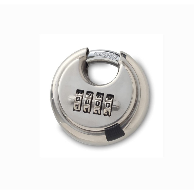 Shiwaki 4 Digital Combination disc Padlock Stainless Steel Rust Padlock
