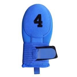 Blue Sliding Mitt with Custom Number Baseball Softball. Baserunner Protection Glove. Youth and Adult