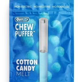 QuitGo Air Straw Watermelon Chew Habit Chew Stick ‚Äì Plastic Reusable Natural Aid Straw to Curb Cravings & Breathe Freely:_COTTON CANDY 1 PACK