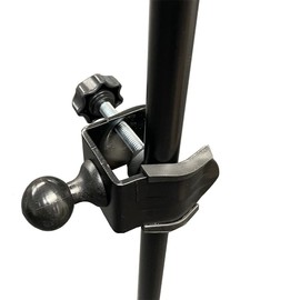 Heavy Duty Replacement C-Clamp Mount w/1" Rubber Coating Ball for Rails/Poles/Bar & Music Microphone Mic Stands. (Compatible w/ 1" inch Socket Mounting by Arkon & Ram mounts)