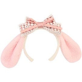 Soyusunny Headband with Ears Outfit Party Cosplay Cute Headwear Costume (Pink)