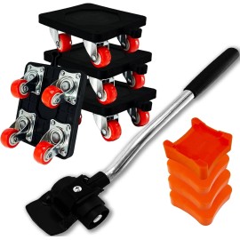 Loyala Furniture Movers with Wheels, 9 Set Furniture Lifter Tool, 360° Rotation Whee...