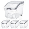 Sunnyray 4 Pcs Rice Storage Container 22 lb Airtight Flour