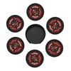 SEPTYK Firefighter Fire DEPT. Logo Rescue Pattern Coasters for Drinks