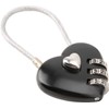 Black Heart Shape Code Lock Compact Mini Size with 3