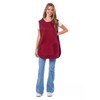 Ladies Plain With Matching Piping Tabard Apron Overalls Front Pocket