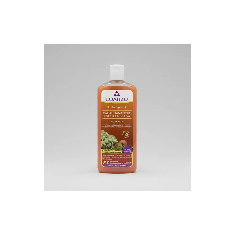 Shampoo Cacahuananche Y Semilla De Uva Cuarzo 550 ml