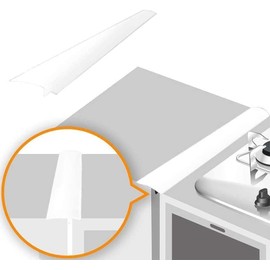 Linda’s Essentials Silicone Stove Gap Covers (2 Pack), Heat Resistant Oven Gap Filler Seals Gaps Between Stovetop and Counter, Easy to Clean Stove Gap Guard (30 Inches, White)