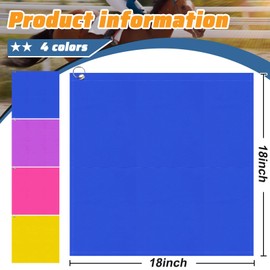 Equestrian Training Flag 4 Pieces Equestrian Training Equipment Equestrian Nylon Flag with Flagpole(Yellow, Pink, Purple, Dark Blue)