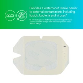 Tegaderm Transparent Dressing - 4 Inches X 4 3/4 Inches - 10 Ea