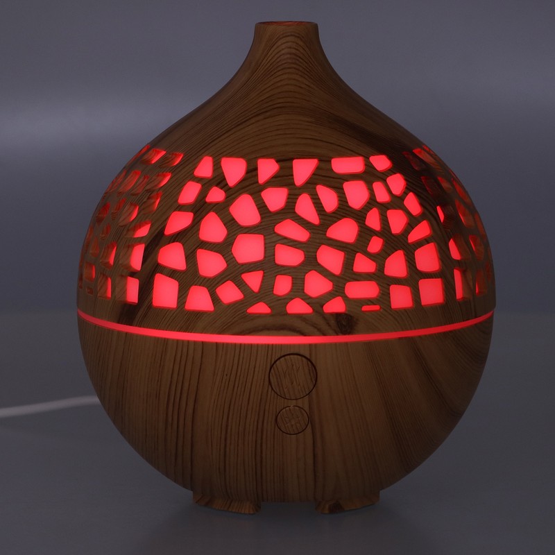 180ml Wood Grain Air Humidifier USB Charging Colorful Lights Air