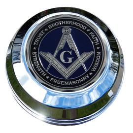 MotorDog69 Harley Gas Cap Coin Mount Set with Masonic for Softail Dyna Road King Sportster……