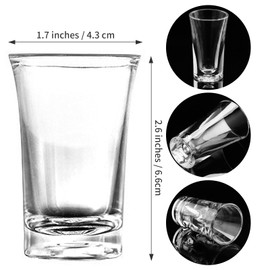 Macepason 12-Piece Acrylic Shot Glass Set - 1.2oz Clear Plastic Shot Glasses for Tequila, Cocktails & Spirits