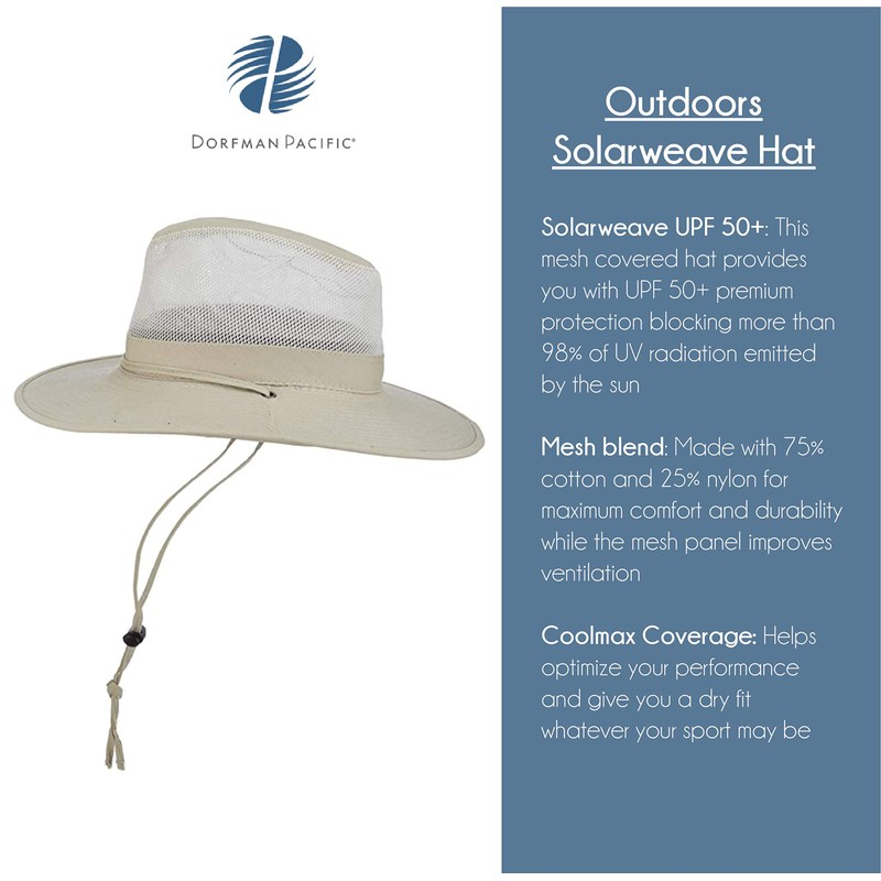 DPC Outdoors Solarweave Treated Cotton Hat, Camel, Medium
