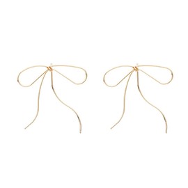 Minimalist Bow Knot Stud Earrings Women Bowtie Stud Earrings Gift (gold)