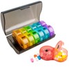 Weekly Pill Organizer 2 Time a Day，Pill Dispensers， Pill Box 7 Day with One-Side Large Opening Design for Easy Filling ，2 Times a Day AM/PM Pill Case, for Medication/Vitamins/Fish Oils/Supplements