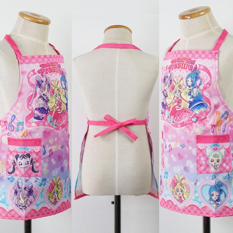 Pretty Cure Children's Apron Original Set, 43.3 inches (110 cm),